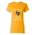 thumbnail image 1 of I Love You To Texas And Back Plaid Pop Culture Womens Graphic T-Shirt, Gold, Small, 1 of 3