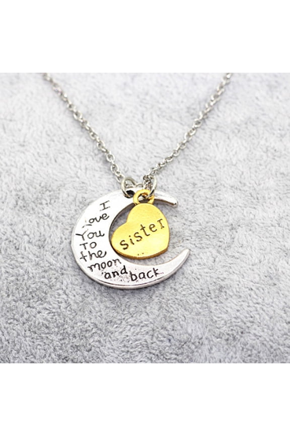 I Love You To The Moon And Back' Engraved Silver Moon Pendant Necklace Mum