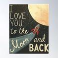 thumbnail image 1 of I Love You To The Moon & Back Poster Wall Art, Modern Wall Decor, 8x12 UNFRAMED, 1 of 3