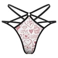 thumbnail image 1 of I Love You Valentine's Day Open Type Women's Panties Crotch Opening G-strings Thongs Lingeries Underwear, 1 of 7