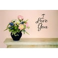 thumbnail image 1 of I Love You Vinyl Wall Decal for Home - Beauty Bride Spouse Ring Affection Cute Wall Décor Bedroom Living Room Entry - Removable High Tact - Size: 4 In x 20 In, 1 of 3