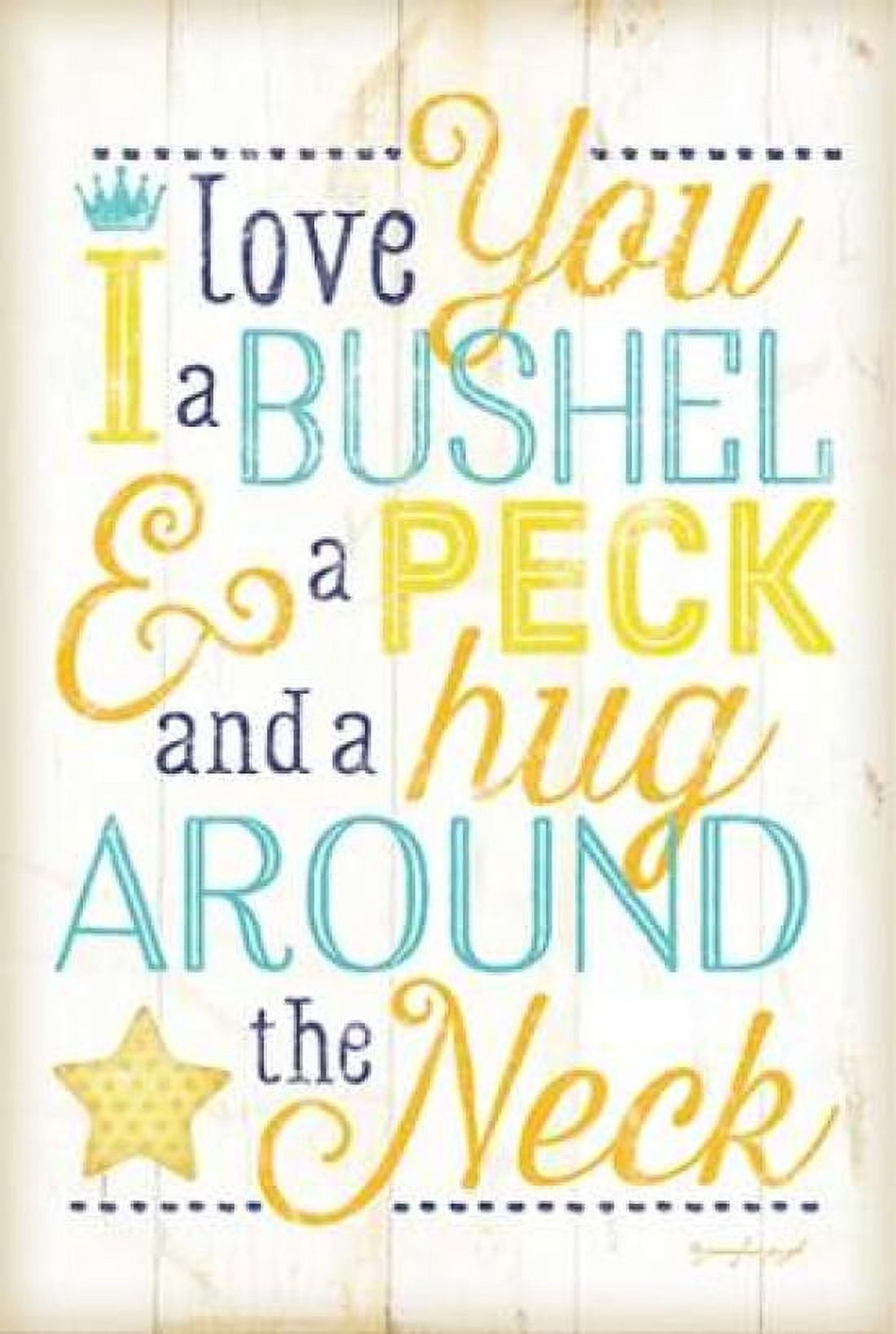 I Love You a Bushel and a Peck Canvas Art - Jennifer Pugh (12 x 18)