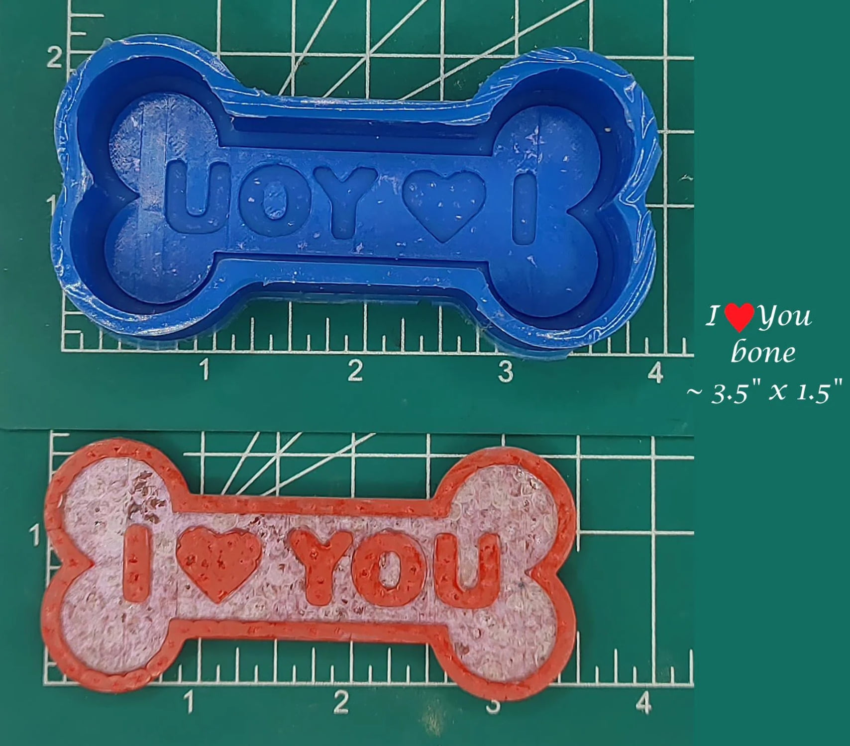 I Love You bone Silicone Freshie Mold