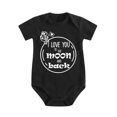 thumbnail image 1 of I Love You to The Moon And Back - Baby Clothes - Funny Newborn Bodysuit Outfits for Boys And Girls Black-style 6-9M, 1 of 5