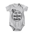 thumbnail image 1 of I Love You to The Moon And Back - Baby Clothes - Funny Newborn Bodysuit Outfits for Boys And Girls Light Gray-style-1 9-12M, 1 of 5