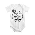 thumbnail image 1 of I Love You to The Moon And Back - Baby Clothes - Funny Newborn Bodysuit Outfits for Boys And Girls White-style-1 3-6M, 1 of 5
