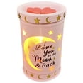 thumbnail image 1 of I Love You to The Moon & Back Light Pink Wax Melt Warmer for Fragrance Cubes and Tarts Valentines Gift, 1 of 7
