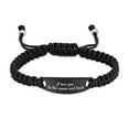 thumbnail image 1 of I Love You to The Moon and Back -Braided Rope Bracelet Cremation Jewelry For Ashes Bracelets Memorial Funeral Urn Bracelet, 1 of 3