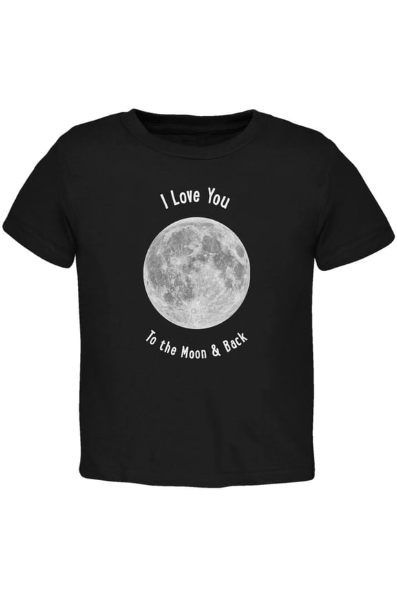 I Love You to the Moon & Back Black Toddler T-Shirt - 4T