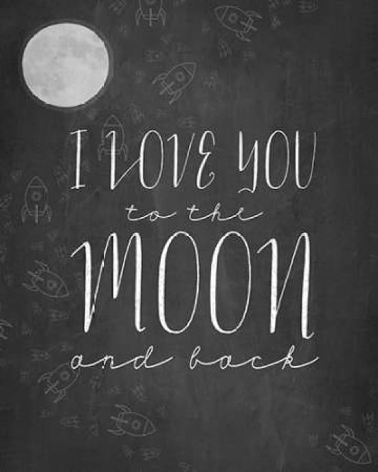 I Love You to the Moon Canvas Art - Amy Cummings (24 x 30)