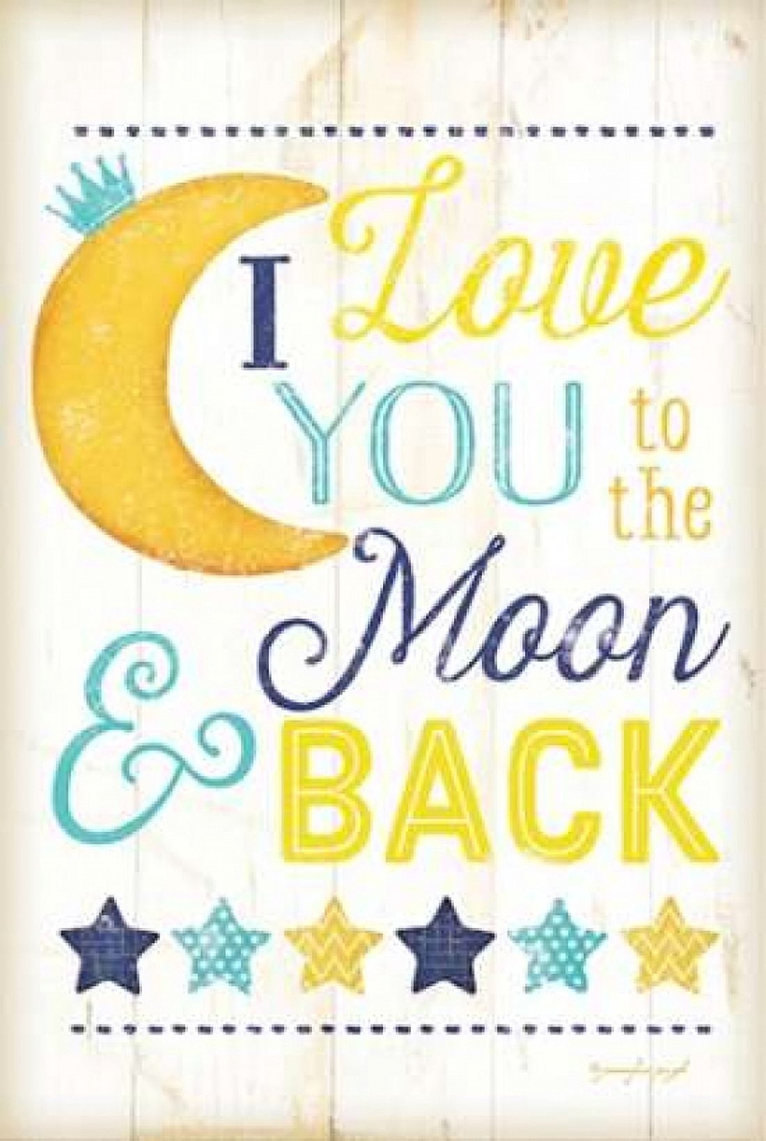I Love You to the Moon Canvas Art - Jennifer Pugh (12 x 18)