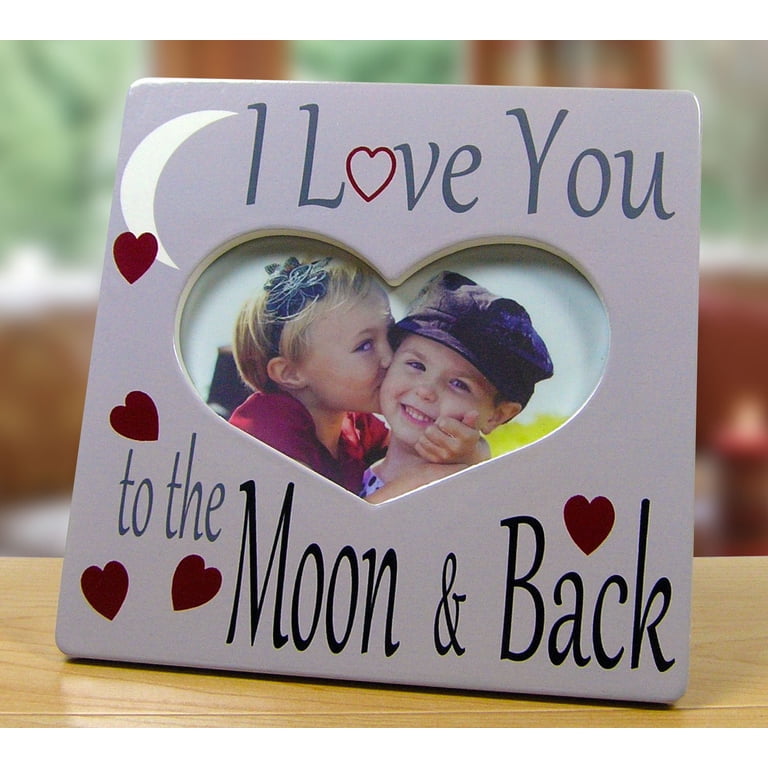 Printtoo Custom Self-Inking Rubber Stamp - 'I Love You To The Moon And Back' Wedding Favor Stamper (2.3" X 1.5")