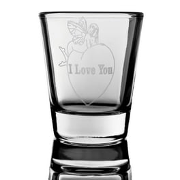 2oz I Love You with faerie on heart Shot Glass Fairy 2oz I Love You with faerie on heart Shot Glass Fairy