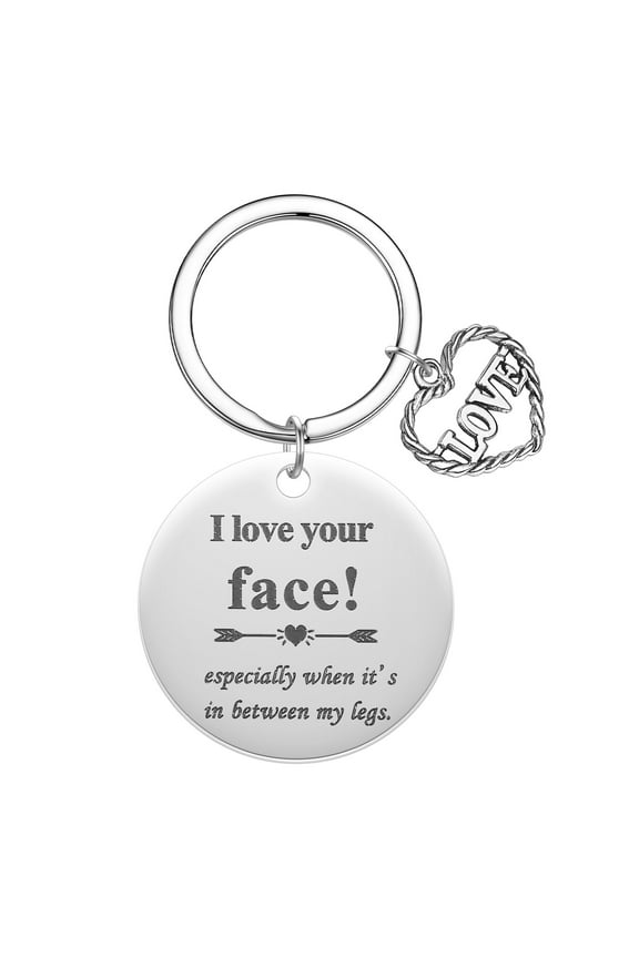 I Love Your Face Key Ring Stainless Steel Arrow Love Heart Key Chains for Bag Car Keychain Accessories For Men Women Gift