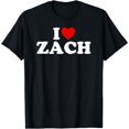 thumbnail image 1 of I Love Zach - Heart Funny Creative Graphic T-Shirt, 1 of 3