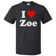 thumbnail image 1 of I Love Zoe T shirt I Heart Zoe Tee Gift, 1 of 2