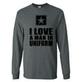thumbnail image 1 of I Love a Man in Uniform - Army Logo Long Sleeve T-Shirt, 1 of 3