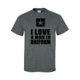 thumbnail image 1 of I Love a Man in Uniform - Army Logo Short Sleeve T-Shirt, 1 of 4