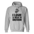 thumbnail image 1 of I Love a Man in Uniform - USMC Hooded Sweatshirt, 1 of 3