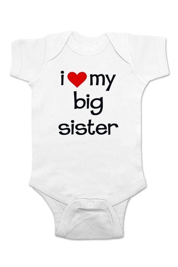 I Love my Big Sister - wallsparks cute & funny Brand - baby one piece bodysuit - Great baby shower gift!