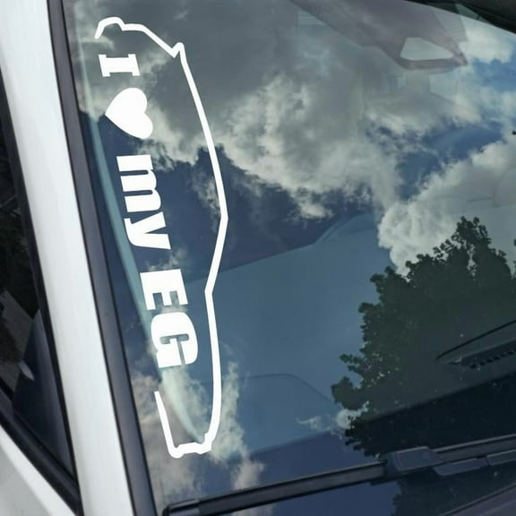 I Love my EG Vinyl Decal Sticker Bumper Window UV & Water Resistance Banner 21" perfect fit for windshield Low life