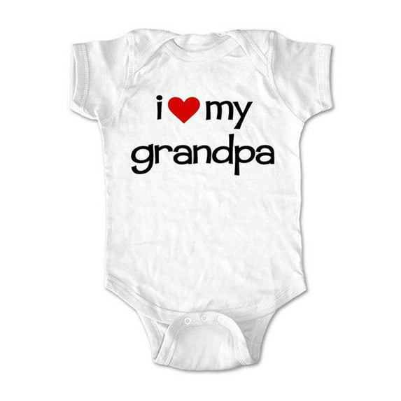 I Love my Grandpa - wallsparks cute & funny Brand - baby one piece bodysuit - Great baby shower gift!