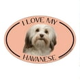 thumbnail image 1 of I Love my Havanese Breed Oval Magnet, 1 of 3