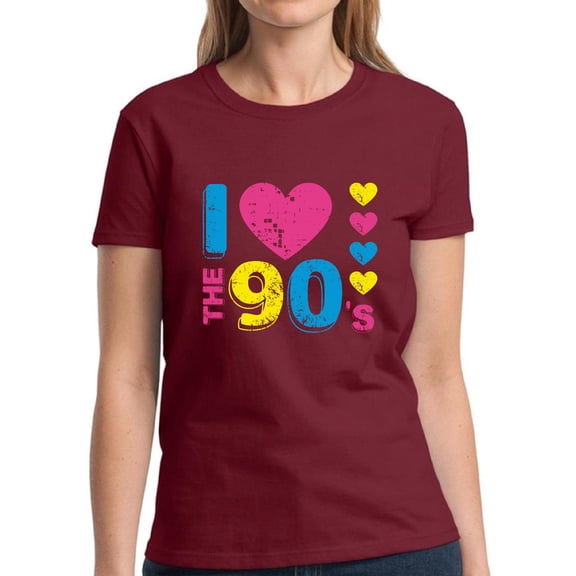 I Love the 90's Shirt for Women - S M L XL 2XL 3XL Retro Costume 90s Graphic Tee - T-Shirt 90s Party Tee Gift