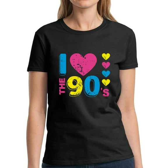 I Love the 90's Shirt for Women - S M L XL 2XL 3XL Retro Costume 90s Graphic Tee - T-Shirt 90s Party Tee Gift