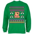 thumbnail image 1 of I Love the 90s Retro Nostalgia Ugly Christmas Sweater Mens Sweatshirt Irish Green SM, 1 of 1