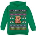 thumbnail image 1 of I Love the 90s Retro Nostalgia Ugly Christmas Sweater Toddler Hoodie Green 2T, 1 of 1