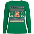 thumbnail image 1 of I Love the 90s Retro Nostalgia Ugly Christmas Sweater Womens Long Sleeve T Shirt Green MD, 1 of 1