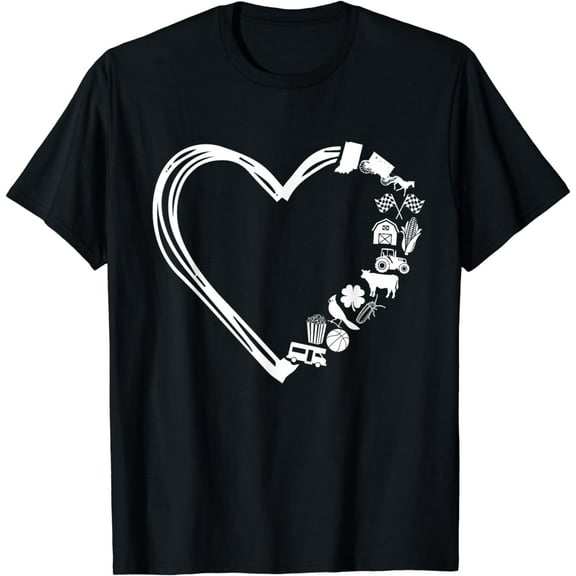 I Love the State of Indiana Heart T-Shirt