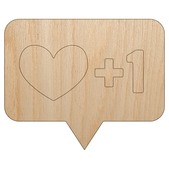 I Love this Bubble Heart Plus One 1 Wood Shape Unfinished Piece Cutout Craft DIY Projects - 6.25 Inch Size - 1/8 Inch Thick