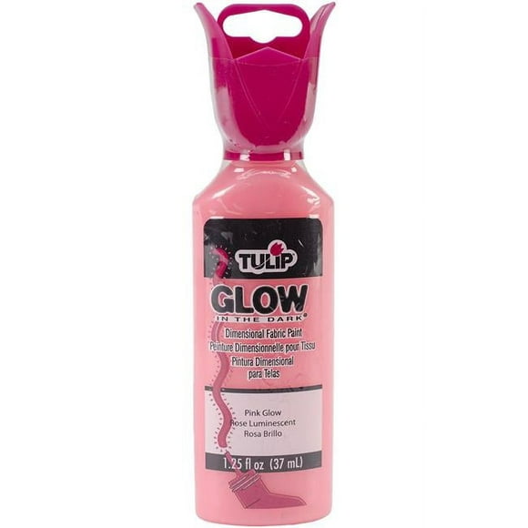 I Love to Create 65000-29018 Glow Tulip Dimensional Fabric Paint&#44; 1.25 oz - Pink