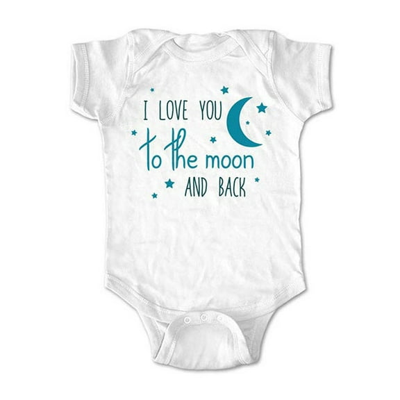 I Love you to the Moon and Back - wallsparks cute & funny Brand - baby one piece bodysuit - Great baby shower gift!
