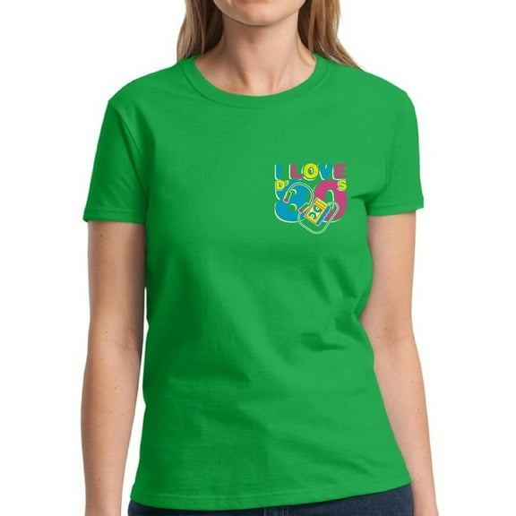 I Loved the 80's Pocket Shirt for Women - S M L XL 2XL 3XL Retro Costume 80s Graphic Tee - T-Shirt 80s Party Tee Gift