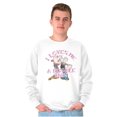 thumbnail image 1 of I Loves Me A Muscle Man Olive Oyl Women Crewneck Sweatshirt Brisco Brands M, 1 of 6