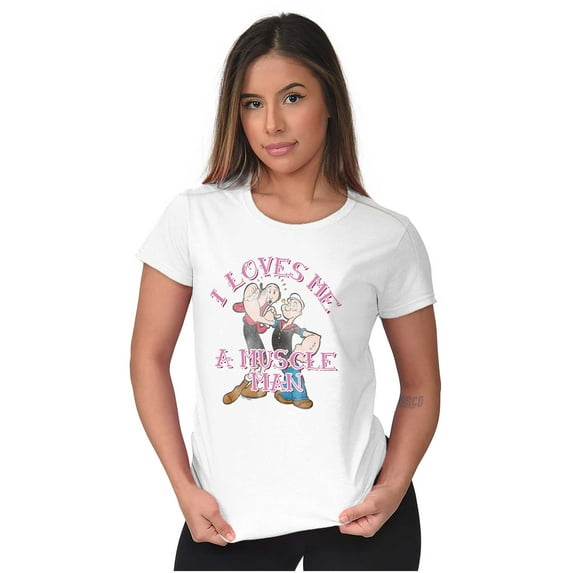 I Loves Me A Muscle Man Olive Oyl Women's T Shirt Ladies Tee Brisco Brands S