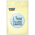 thumbnail image 1 of I Luv Love Travel Refrigerator Button Magnet, 1 of 2