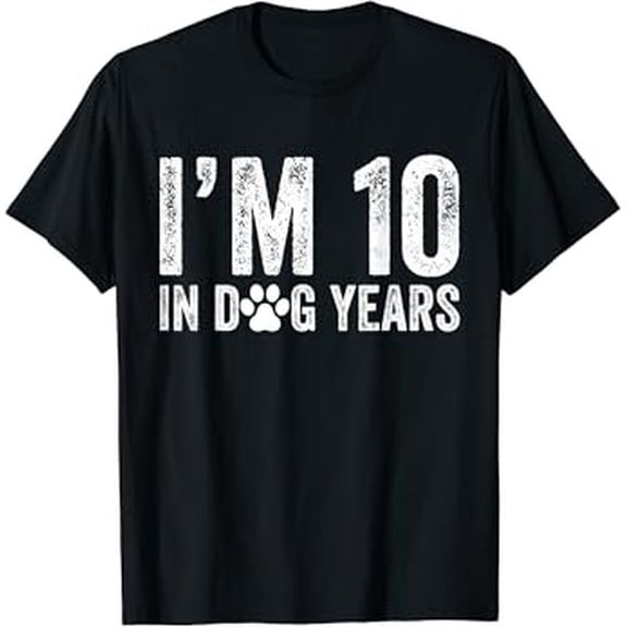 I'M 10 In Dog Years Funny 70Th Birthday Dog Lover Vintage Birthday Gifts Hot Trending Vintage T-Shirt Unisex S To 5Xl