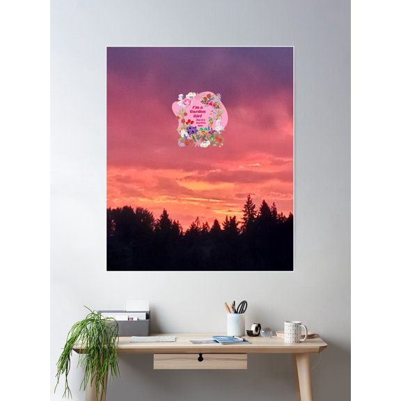 I,M A Garden Girl But I'S Hard To Hoe. Poster Wall Art, Modern Wall Decor For Living Room Bedroom, 8x12 UNFRAMED