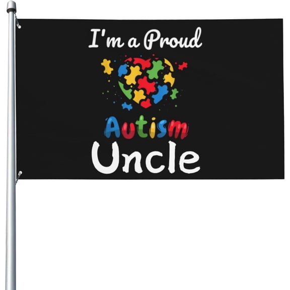 I'M A Pround Autism Uncle 3x5 Ft Flags Outdoor Indoor Decoration Procession Banner With 2 Grommets