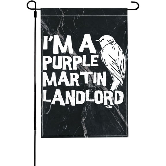 I'M A Purple Martin'S Landlord Flags Welcome Garden Flag 12x18inch Yard Porch House Sign Double-Side Banner For Home Outdoor