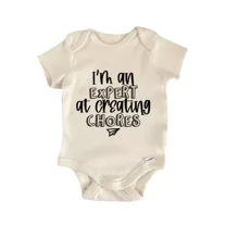I'M Am An Expert At Creating Chores Baby Boy Girl Clothes Bodysuit Cute Newborn Cute Baby Onesie, BABY BODYSUIT LAT 4424