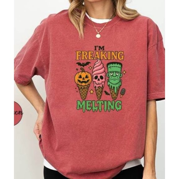 I M Freaking Melting T Shirt Spooky Summer Vibes All Size S-3XL