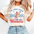 thumbnail image 1 of I'M Just Here For The Wieners T-Shirt: 4Th Of July Tee All Size S-5Xl, 1 of 4