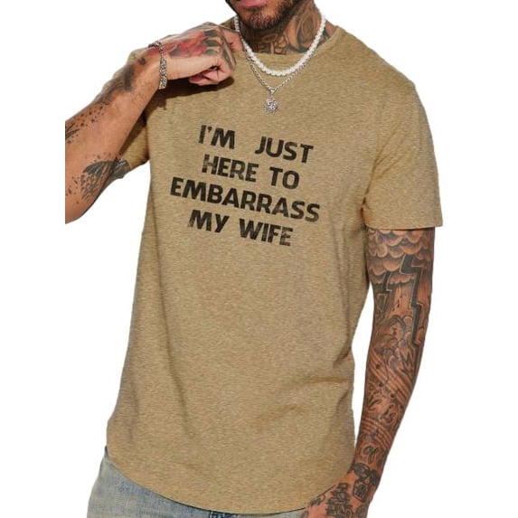 I'M Just Here Men's Graphic Tee with Short Sleeves, Sizes S-2XL