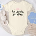 thumbnail image 1 of I'M Literally Just A Baby, Funny Onesie Pink Bow Bodysuit, Cute Newborn Gift Cute Baby Onesie, BABY BODYSUIT LAT 4424, 1 of 3
