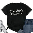 thumbnail image 1 of I'M Mom'S Favorite Christmas Children Sibling Rivalry Funny Women T Shirt Black 4X-Large, 1 of 5
